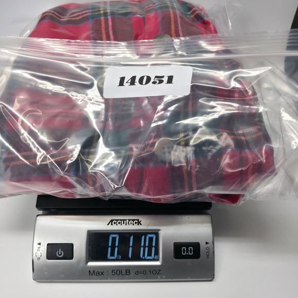 Old Navy Pajama Shirt Mens XLT Tall Red Green Flannel Tartan Plaid Lounge Sleep - Picture 13 of 13